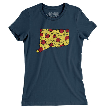Connecticut Pizza State Women's T-Shirt-Allegiant Goods Co. Vintage Sports Apparel