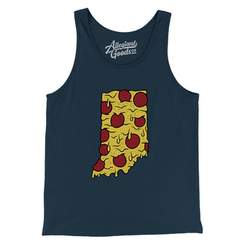 Indiana Pizza State Men/Unisex Tank Top-Allegiant Goods Co. Vintage Sports Apparel