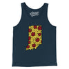 Indiana Pizza State Men/Unisex Tank Top-Navy-Allegiant Goods Co. Vintage Sports Apparel