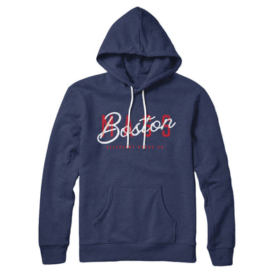 Boston Overprint Hoodie-Navy-Allegiant Goods Co. Vintage Sports Apparel