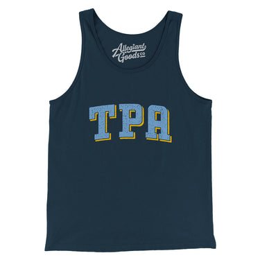 TPA Varsity Men/Unisex Tank Top-Navy-Allegiant Goods Co. Vintage Sports Apparel