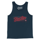 Boston Retro Men/Unisex Tank Top-Navy-Allegiant Goods Co. Vintage Sports Apparel