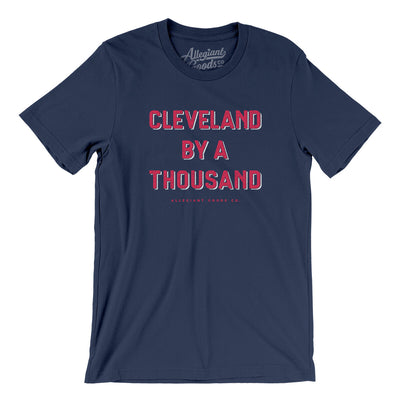 Cleveland By A Thousand Men/Unisex T-Shirt-Navy-Allegiant Goods Co. Vintage Sports Apparel