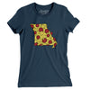 Missouri Pizza State Women's T-Shirt-Navy-Allegiant Goods Co. Vintage Sports Apparel