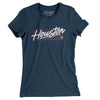 Houston Retro Women's T-Shirt-Navy-Allegiant Goods Co. Vintage Sports Apparel