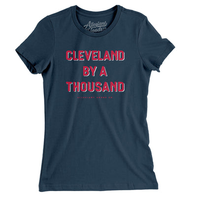 Cleveland By A Thousand Women's T-Shirt-Navy-Allegiant Goods Co. Vintage Sports Apparel