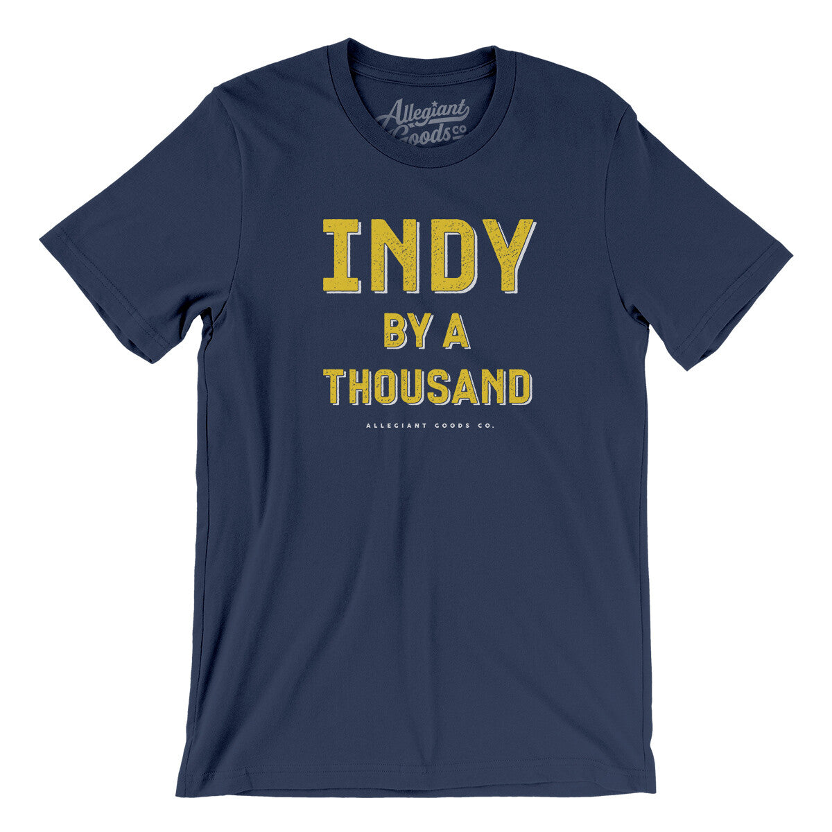 Indy By A Thousand Men/Unisex T-Shirt-Navy-Allegiant Goods Co. Vintage Sports Apparel