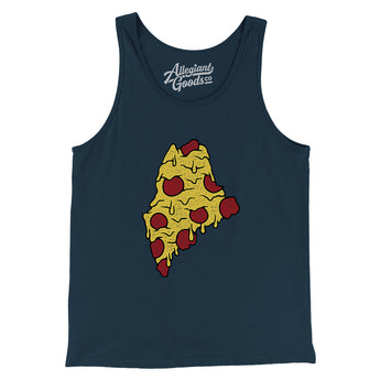 Maine Pizza State Men/Unisex Tank Top-Allegiant Goods Co. Vintage Sports Apparel