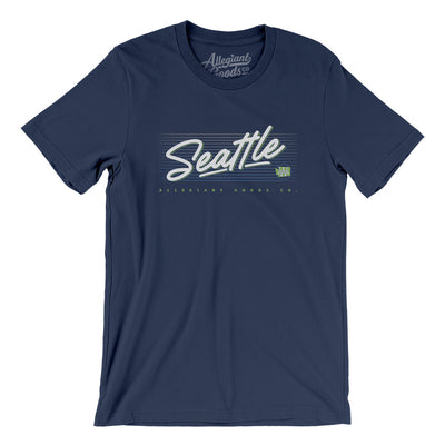 Seattle Retro Men/Unisex T-Shirt-Navy-Allegiant Goods Co. Vintage Sports Apparel