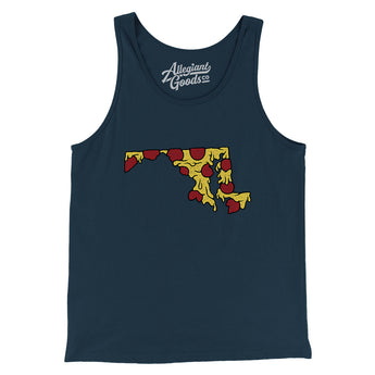 Maryland Pizza State Men/Unisex Tank Top-Allegiant Goods Co. Vintage Sports Apparel