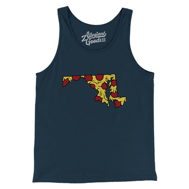 Maryland Pizza State Men/Unisex Tank Top-Allegiant Goods Co. Vintage Sports Apparel