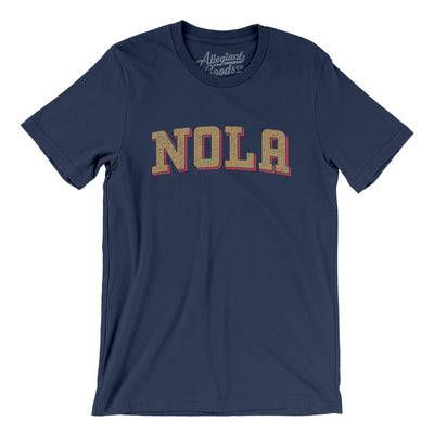 Nola Varsity Men/Unisex T-Shirt-Navy-Allegiant Goods Co. Vintage Sports Apparel