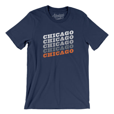 Chicago Vintage Repeat Men/Unisex T-Shirt-Navy-Allegiant Goods Co. Vintage Sports Apparel