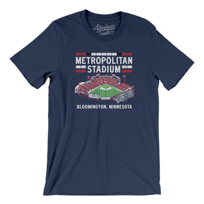 Metropolitan Stadium Minnesota Men/Unisex T-Shirt-Navy-Allegiant Goods Co. Vintage Sports Apparel