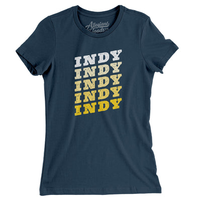 Indy Vintage Repeat Women's T-Shirt-Navy-Allegiant Goods Co. Vintage Sports Apparel