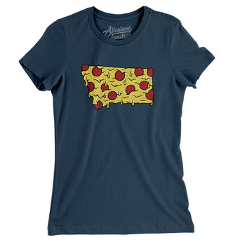 Montana Pizza State Women's T-Shirt-Allegiant Goods Co. Vintage Sports Apparel