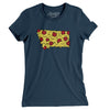 Montana Pizza State Women's T-Shirt-Navy-Allegiant Goods Co. Vintage Sports Apparel