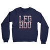 Lfg Hou Midweight French Terry Crewneck Sweatshirt-Navy-Allegiant Goods Co. Vintage Sports Apparel