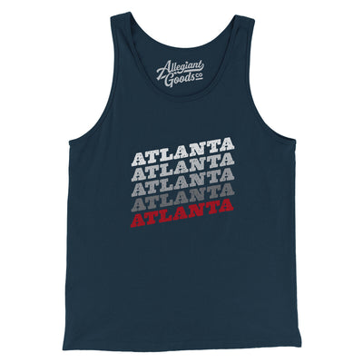 Atlanta Vintage Repeat Men/Unisex Tank Top-Navy-Allegiant Goods Co. Vintage Sports Apparel