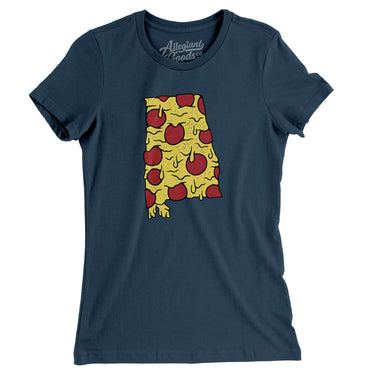 Alabama Pizza State Women's T-Shirt-Allegiant Goods Co. Vintage Sports Apparel