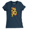 Alabama Pizza State Women's T-Shirt-Navy-Allegiant Goods Co. Vintage Sports Apparel