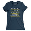 Market Square Arena Indianapolis Women's T-Shirt-Navy-Allegiant Goods Co. Vintage Sports Apparel