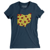Ohio Pizza State Women's T-Shirt-Navy-Allegiant Goods Co. Vintage Sports Apparel