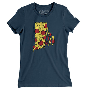 Rhode Island Pizza State Women's T-Shirt-Allegiant Goods Co. Vintage Sports Apparel