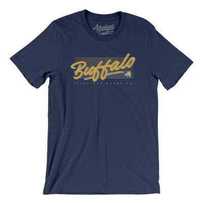 Buffalo Retro Men/Unisex T-Shirt-Navy-Allegiant Goods Co. Vintage Sports Apparel