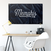 Memphis Tennessee Wall Flag (Blue & Grey)-Wall Flag - 36"x60"-Allegiant Goods Co. Vintage Sports Apparel