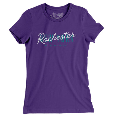 Rochester Overprint Women's T-Shirt-Purple Rush-Allegiant Goods Co. Vintage Sports Apparel