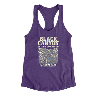 Black Canyon Of The Gunnison National Park Women's Racerback Tank-Purple Rush-Allegiant Goods Co. Vintage Sports Apparel