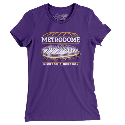 Metrodome Minneapolis Women's T-Shirt-Purple Rush-Allegiant Goods Co. Vintage Sports Apparel