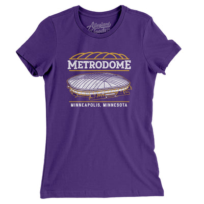 Metrodome Minneapolis Women's T-Shirt-Purple Rush-Allegiant Goods Co. Vintage Sports Apparel