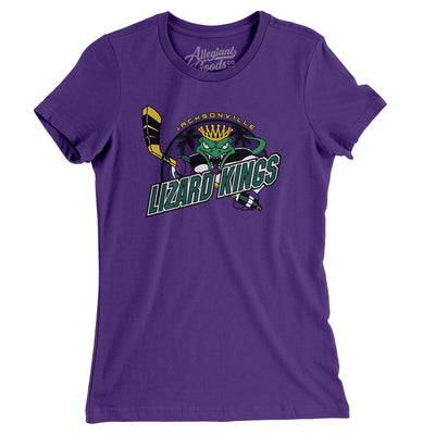 Jacksonville Lizard Kings Women's T-Shirt-Purple Rush-Allegiant Goods Co. Vintage Sports Apparel