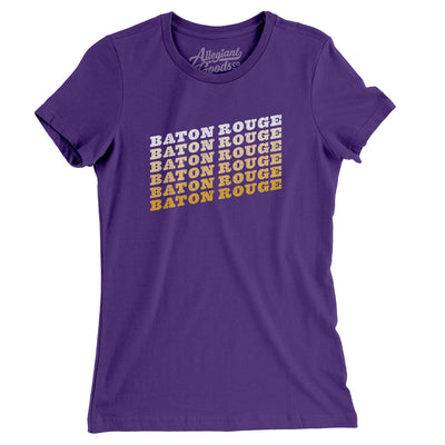 Baton Rouge Vintage Repeat Women's T-Shirt-Purple Rush-Allegiant Goods Co. Vintage Sports Apparel