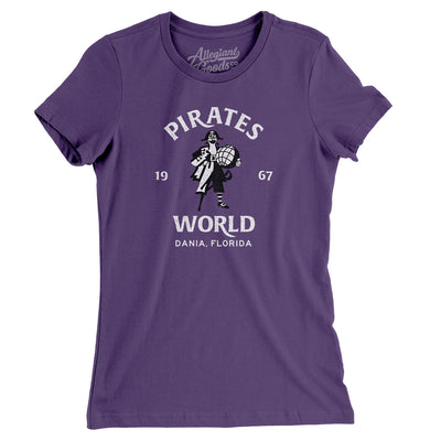 Pirates World Amusement Park Women's T-Shirt-Purple-Allegiant Goods Co. Vintage Sports Apparel