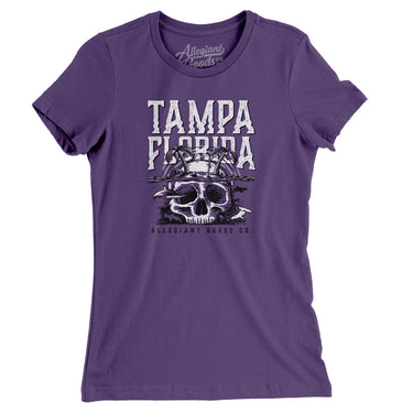 Tampa Florida Pirate Skull Gasparilla Women's T-Shirt-Allegiant Goods Co. Vintage Sports Apparel
