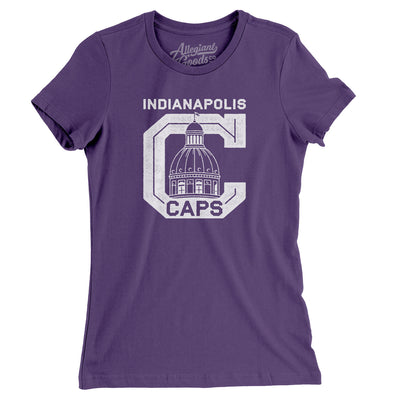 Indianapolis Caps Women's T-Shirt-Purple-Allegiant Goods Co. Vintage Sports Apparel