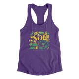 Nola Things Women's Racerback Tank-Purple-Allegiant Goods Co. Vintage Sports Apparel
