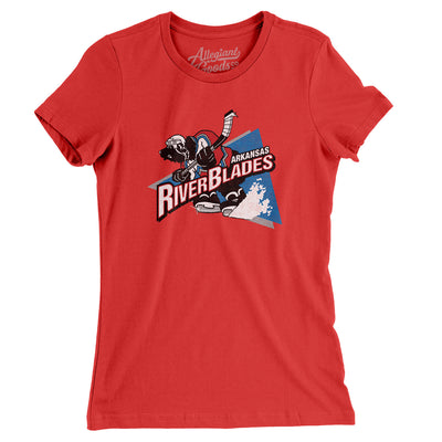 Arkansas Riverblades Women's T-Shirt-Red-Allegiant Goods Co. Vintage Sports Apparel