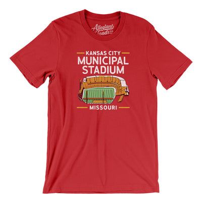 Kansas City Municipal Stadium Men/Unisex T-Shirt-Red-Allegiant Goods Co. Vintage Sports Apparel