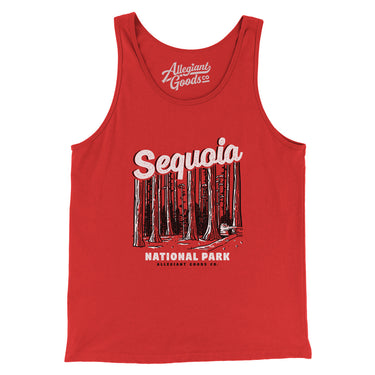 Sequoia National Park Men/Unisex Tank Top-Red-Allegiant Goods Co. Vintage Sports Apparel