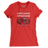 Chicago Stadium Women's T-Shirt-Red-Allegiant Goods Co. Vintage Sports Apparel