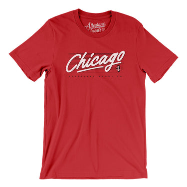 Chicago Retro Men/Unisex T-Shirt-Red-Allegiant Goods Co. Vintage Sports Apparel