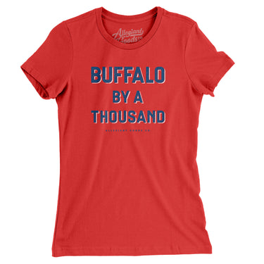 Buffalo Football By A Thousand Women's T-Shirt-Allegiant Goods Co. Vintage Sports Apparel
