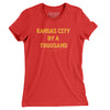 Kansas City By A Thousand Women's T-Shirt-Red-Allegiant Goods Co. Vintage Sports Apparel