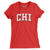 Chi Varsity Women's T-Shirt-Red-Allegiant Goods Co. Vintage Sports Apparel