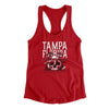 Tampa Florida Pirate Skull Gasparilla Women's Racerback Tank-Red-Allegiant Goods Co. Vintage Sports Apparel