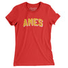 Ames Varsity Women's T-Shirt-Red-Allegiant Goods Co. Vintage Sports Apparel